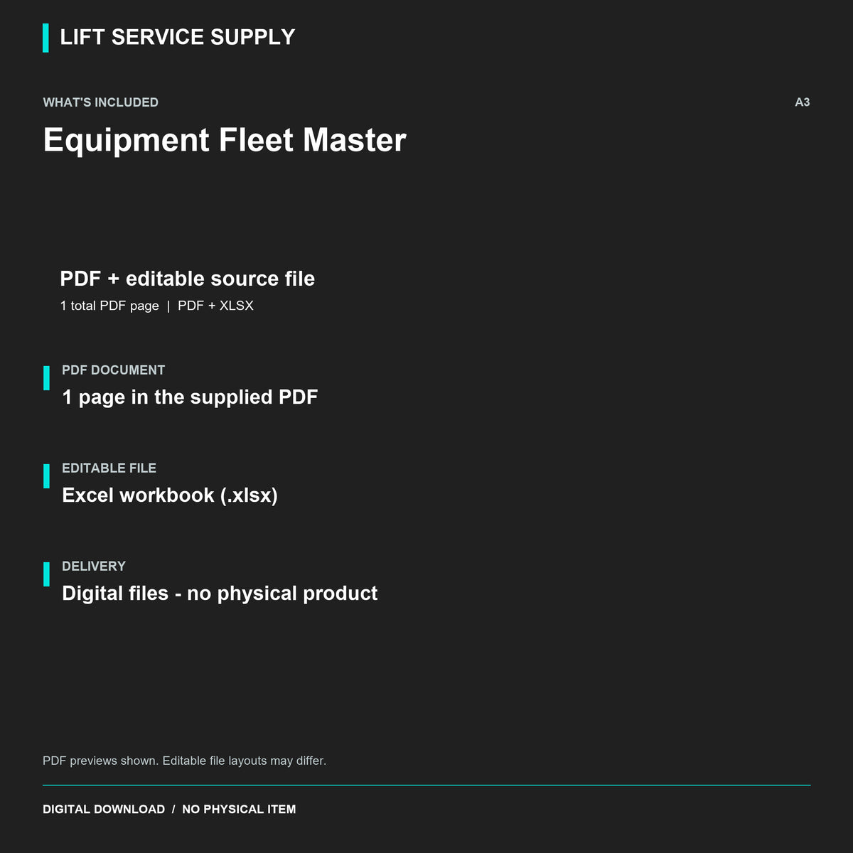 Equipment Fleet Master - Included files