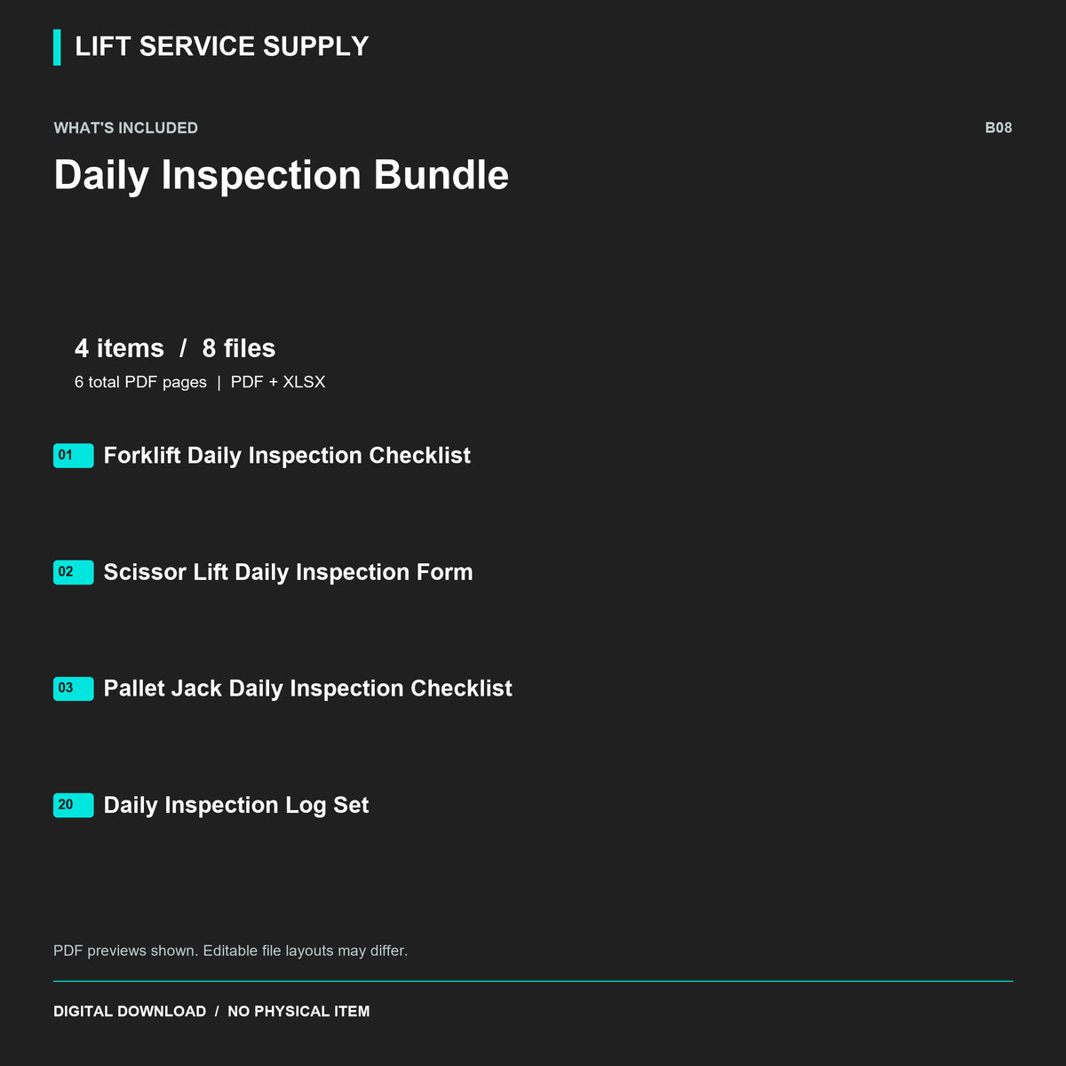 Daily Inspection Bundle - Included files