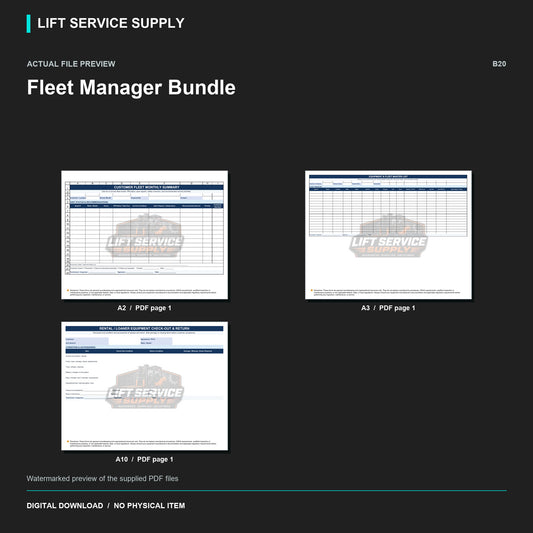 Fleet Manager Bundle - Actual form preview with logo watermark