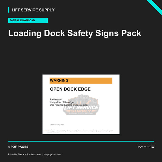 Loading Dock Safety Signs Pack - Product cover