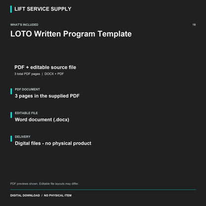 LOTO Written Program Template (29 CFR 1910.147) - Included files