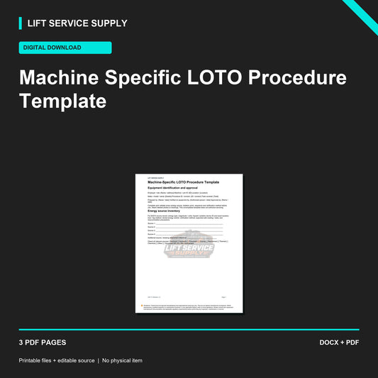Machine-Specific LOTO Procedure Template - Product cover