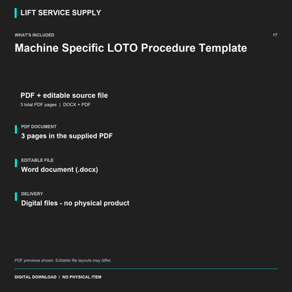 Machine-Specific LOTO Procedure Template - Included files