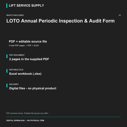 LOTO Annual Periodic Inspection & Audit Form - Included files