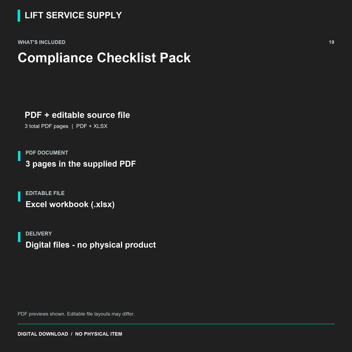Compliance Checklist Pack - Included files