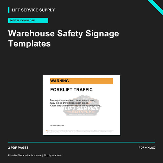 Warehouse Safety Signage Templates - Product cover