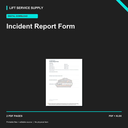Incident Report Form - Product cover