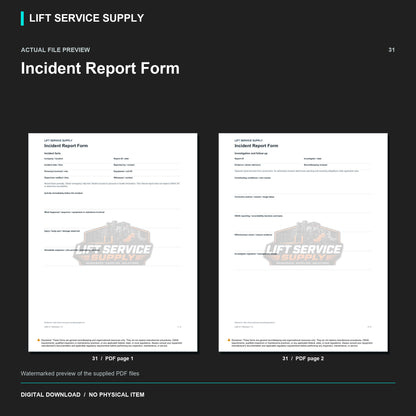 Incident Report Form - Actual form preview with logo watermark