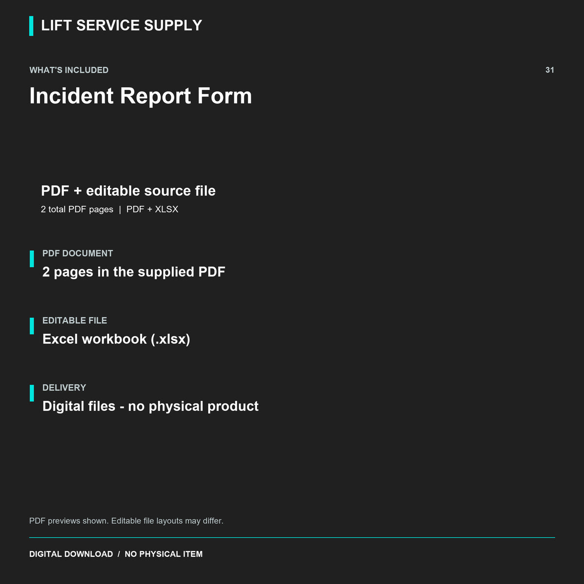 Incident Report Form - Included files