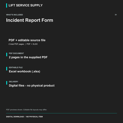 Incident Report Form - Included files
