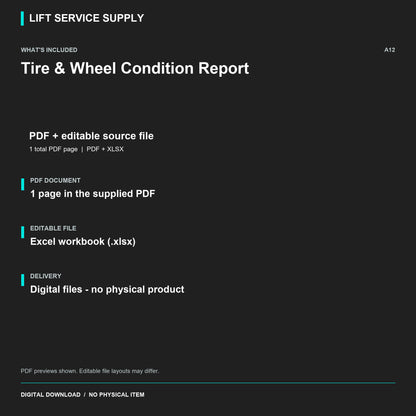 Tire & Wheel Condition Report - Included files