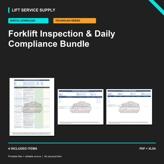 Forklift Inspection & Daily Compliance Bundle - Product cover