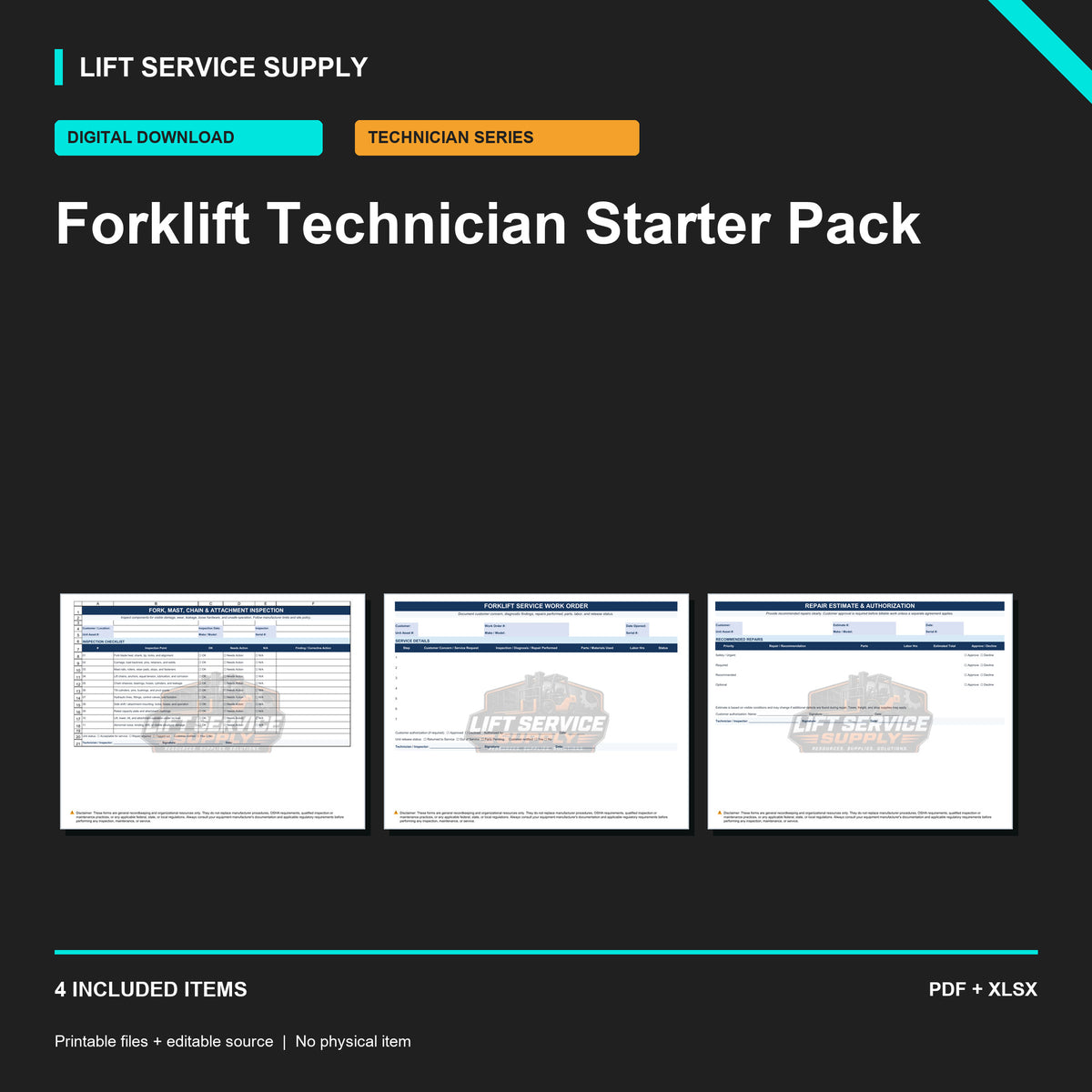 Forklift Technician Starter Pack - Product cover