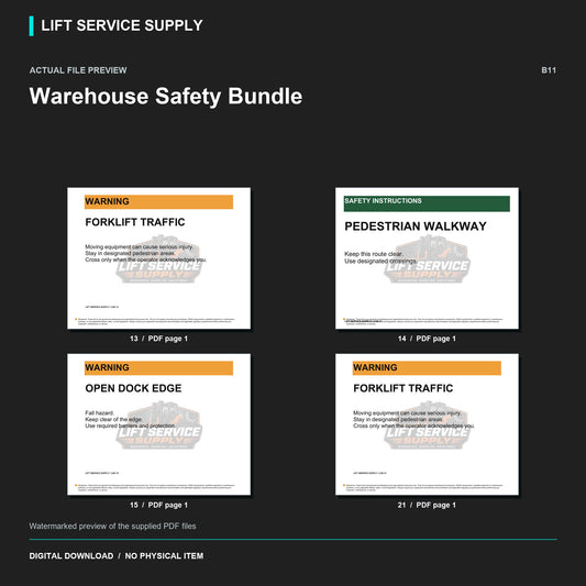 Warehouse Safety Bundle - Actual form preview with logo watermark