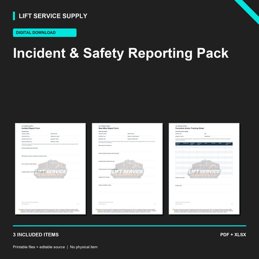 Incident & Safety Reporting Pack - Product cover