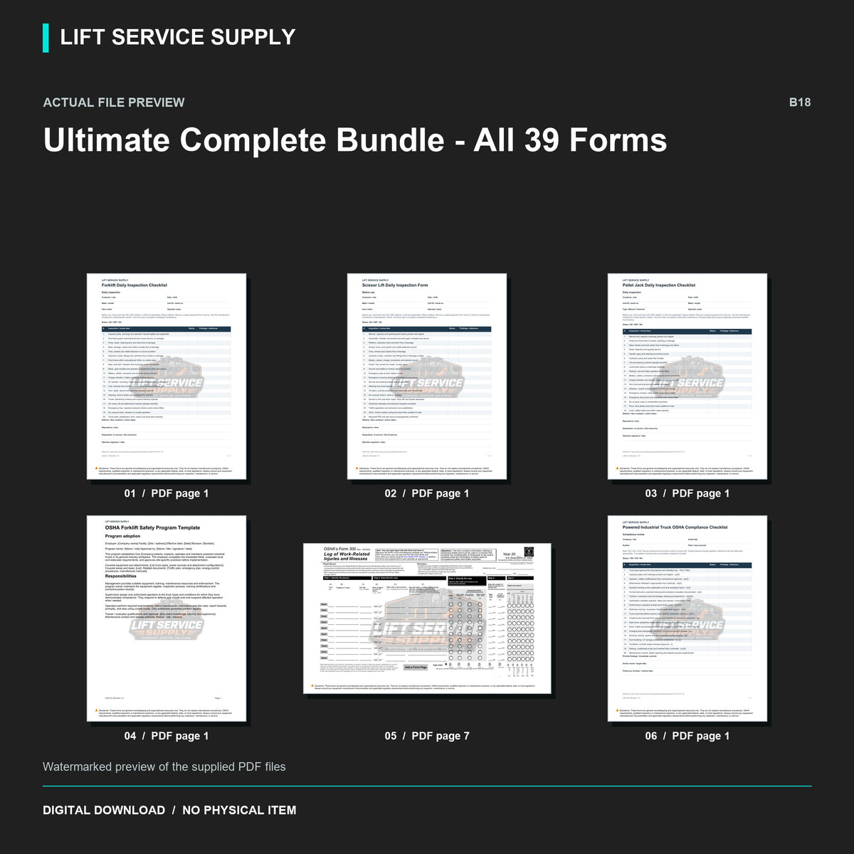Ultimate Complete Bundle – All 39 Forms, Labels & Programs - Actual form preview with logo watermark