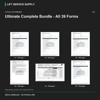 Ultimate Complete Bundle – All 39 Forms, Labels & Programs - Actual form preview with logo watermark