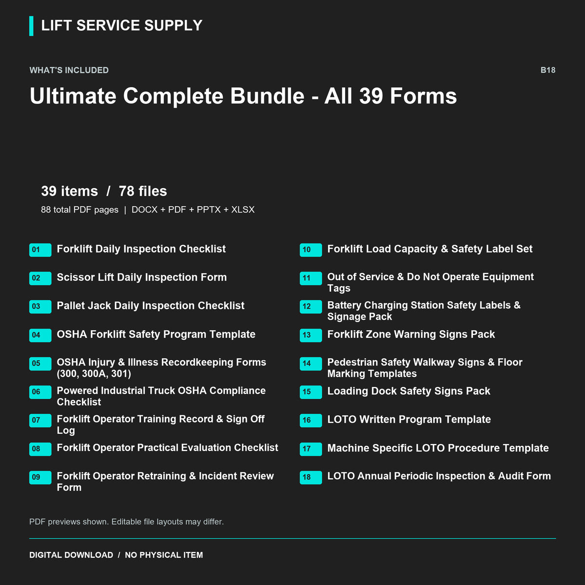 Ultimate Complete Bundle – All 39 Forms, Labels & Programs - Included files