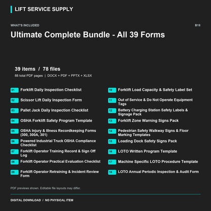 Ultimate Complete Bundle – All 39 Forms, Labels & Programs - Included files