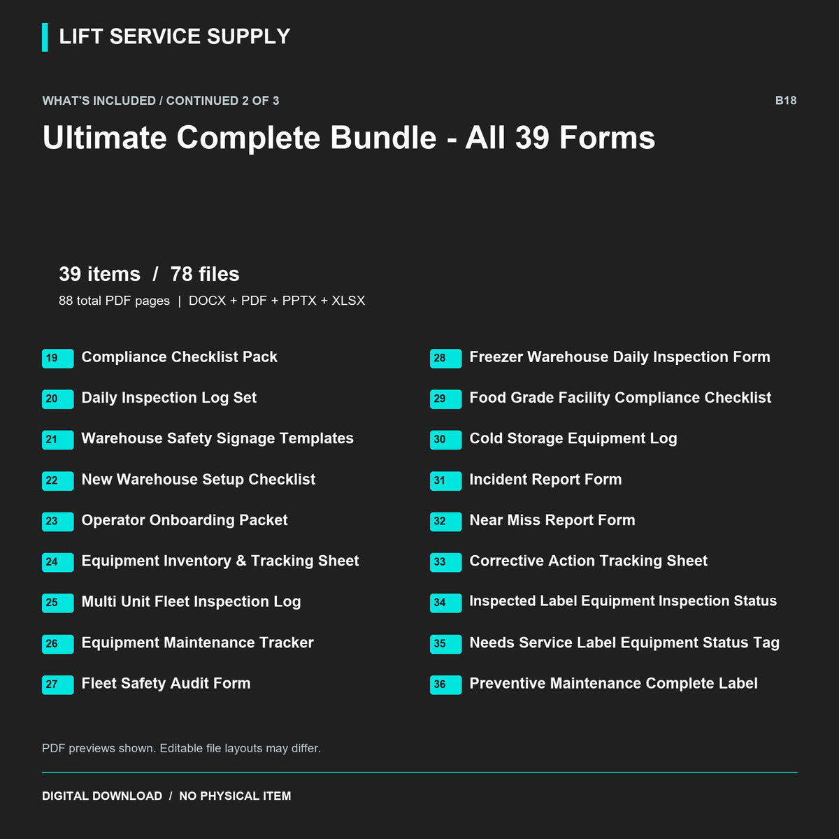 Ultimate Complete Bundle – All 39 Forms, Labels & Programs - Included files