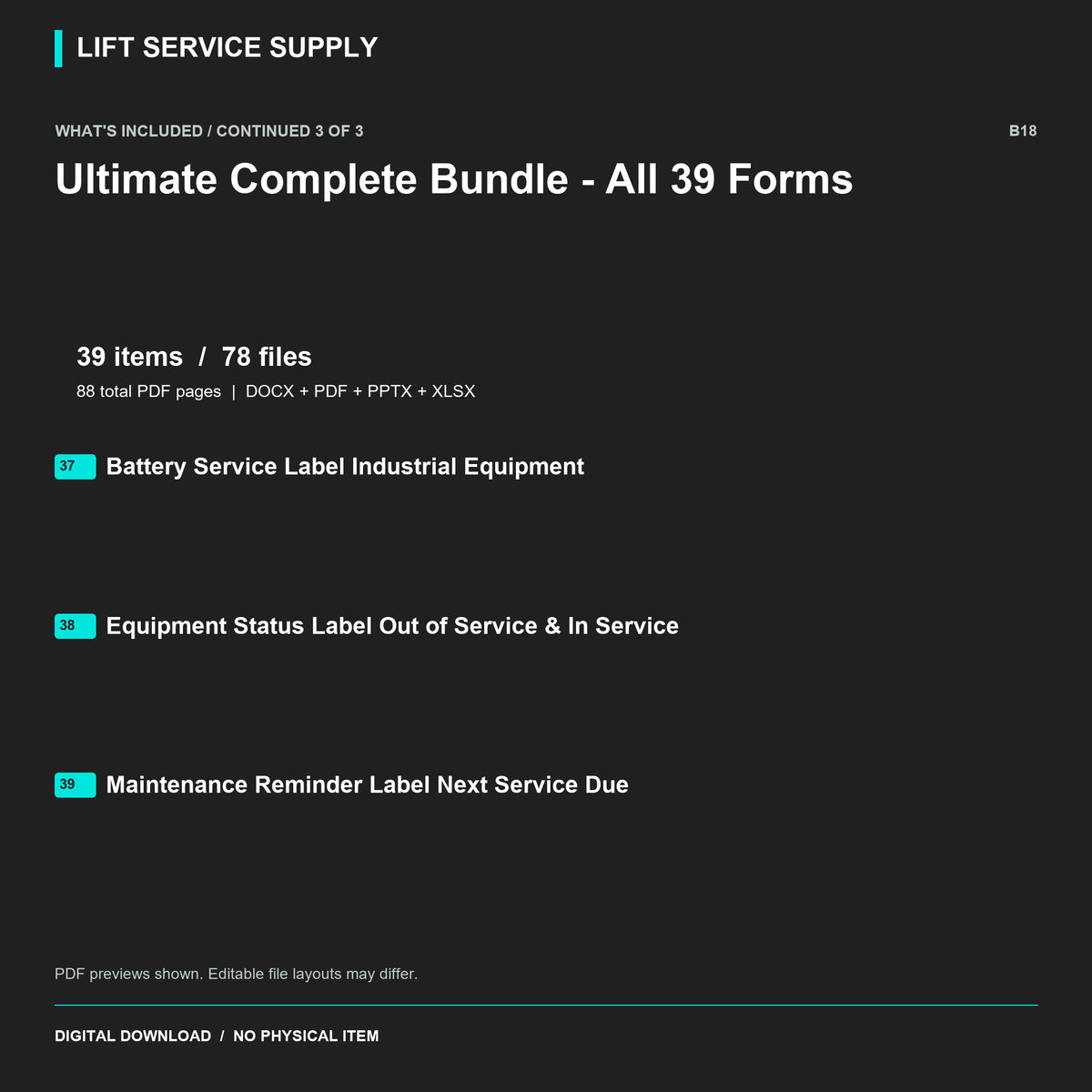 Ultimate Complete Bundle – All 39 Forms, Labels & Programs - Included files