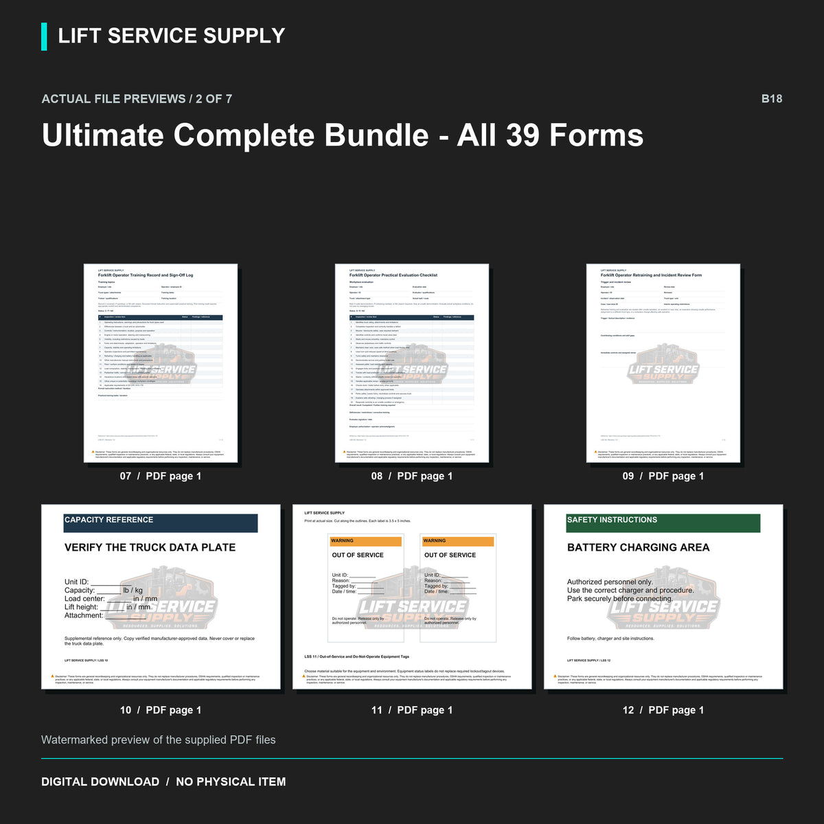 Ultimate Complete Bundle – All 39 Forms, Labels & Programs - Actual form preview with logo watermark