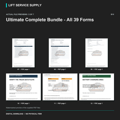 Ultimate Complete Bundle – All 39 Forms, Labels & Programs - Actual form preview with logo watermark