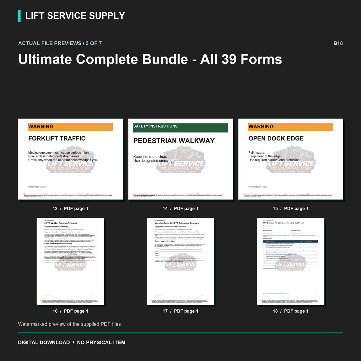 Ultimate Complete Bundle – All 39 Forms, Labels & Programs - Actual form preview with logo watermark