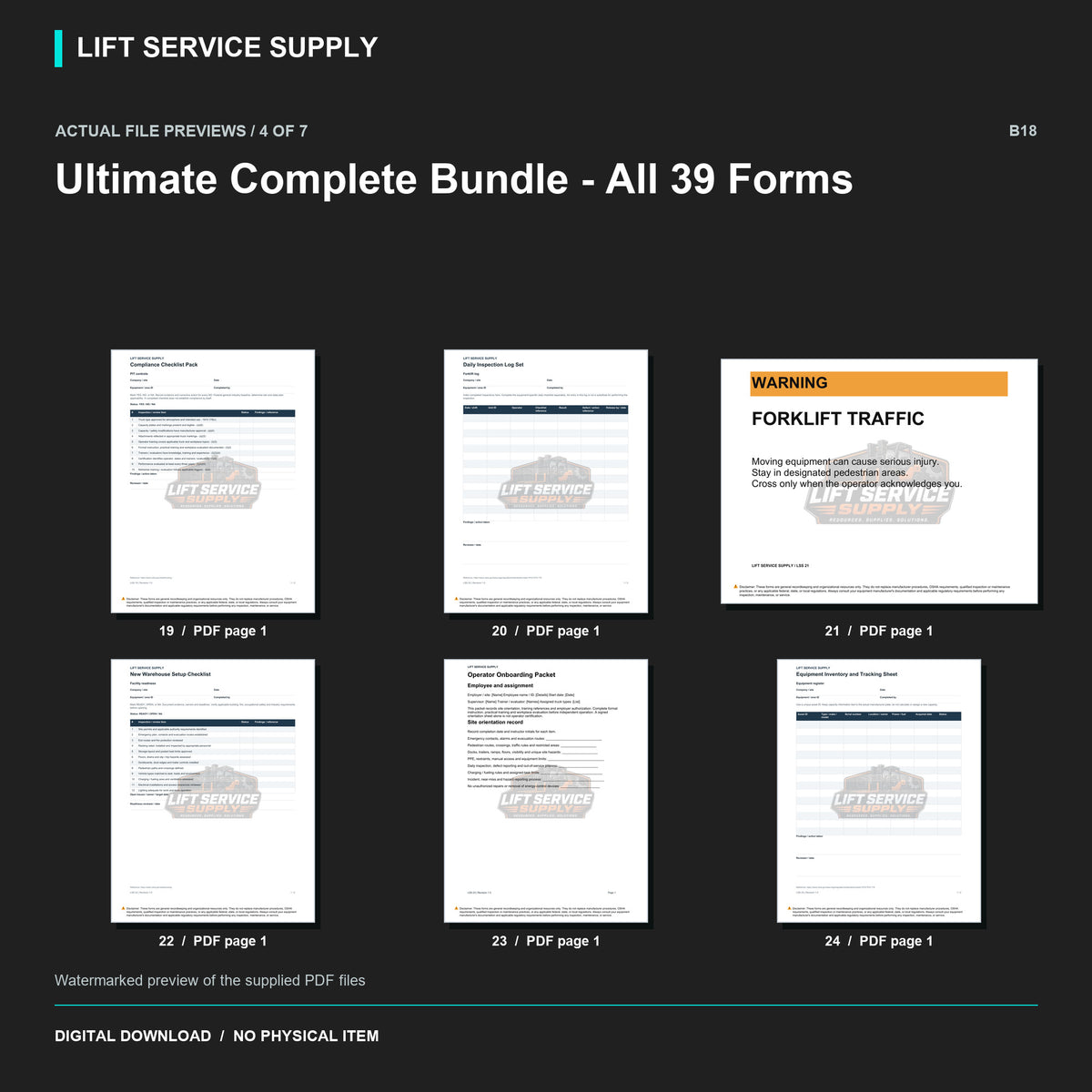 Ultimate Complete Bundle – All 39 Forms, Labels & Programs - Actual form preview with logo watermark