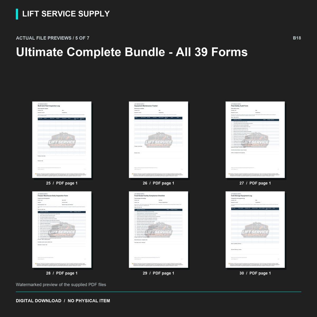 Ultimate Complete Bundle – All 39 Forms, Labels & Programs - Actual form preview with logo watermark