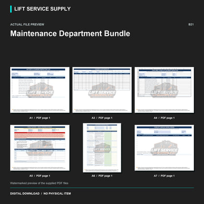 Maintenance Department Bundle - Actual form preview with logo watermark