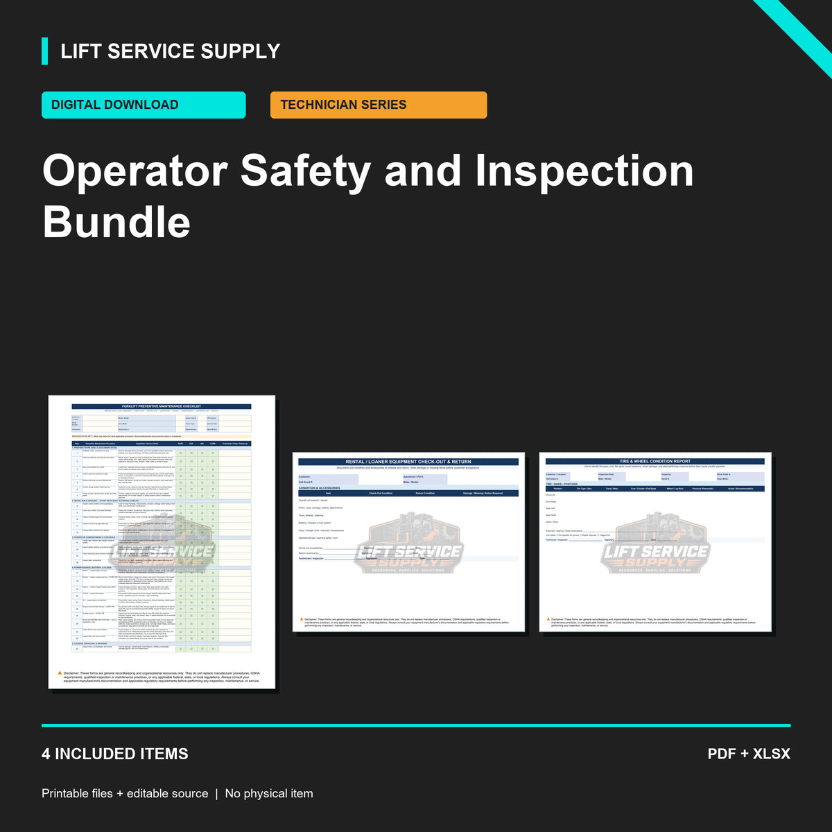 Operator Safety and Inspection Bundle - Product cover